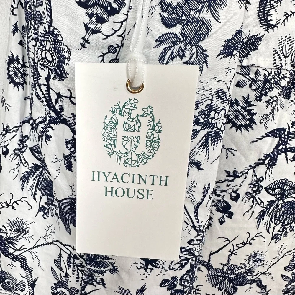 Tuckernuck Hyacinth House Navy Floral Ruffle Nadia Blouse Size Small NEW - Picture 10 of 11